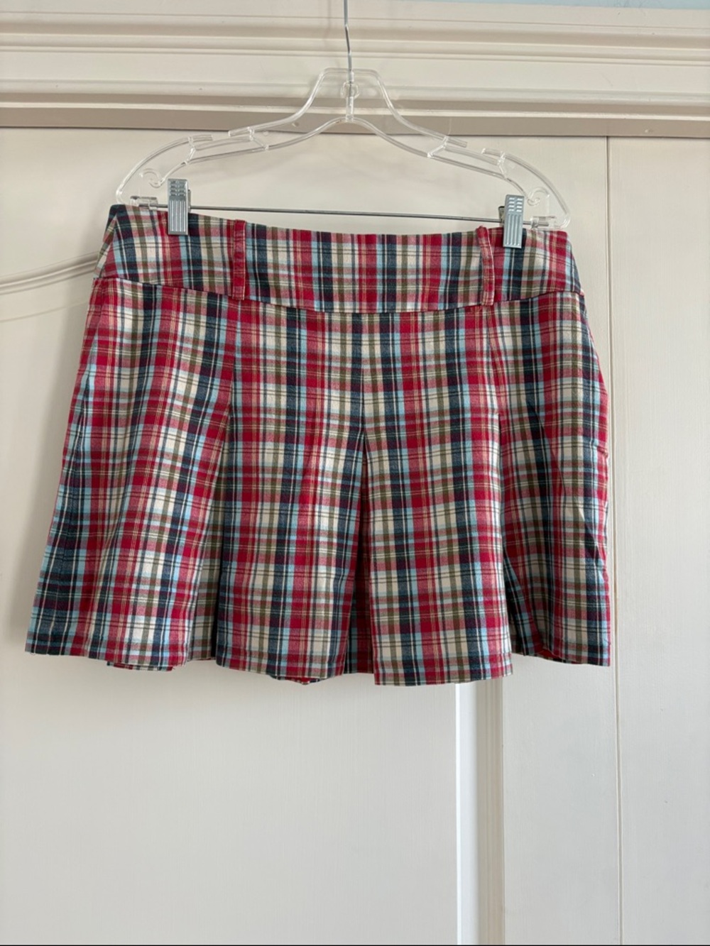 ABS by Allen Schwartz Pleated Plaid Skirt Size 12